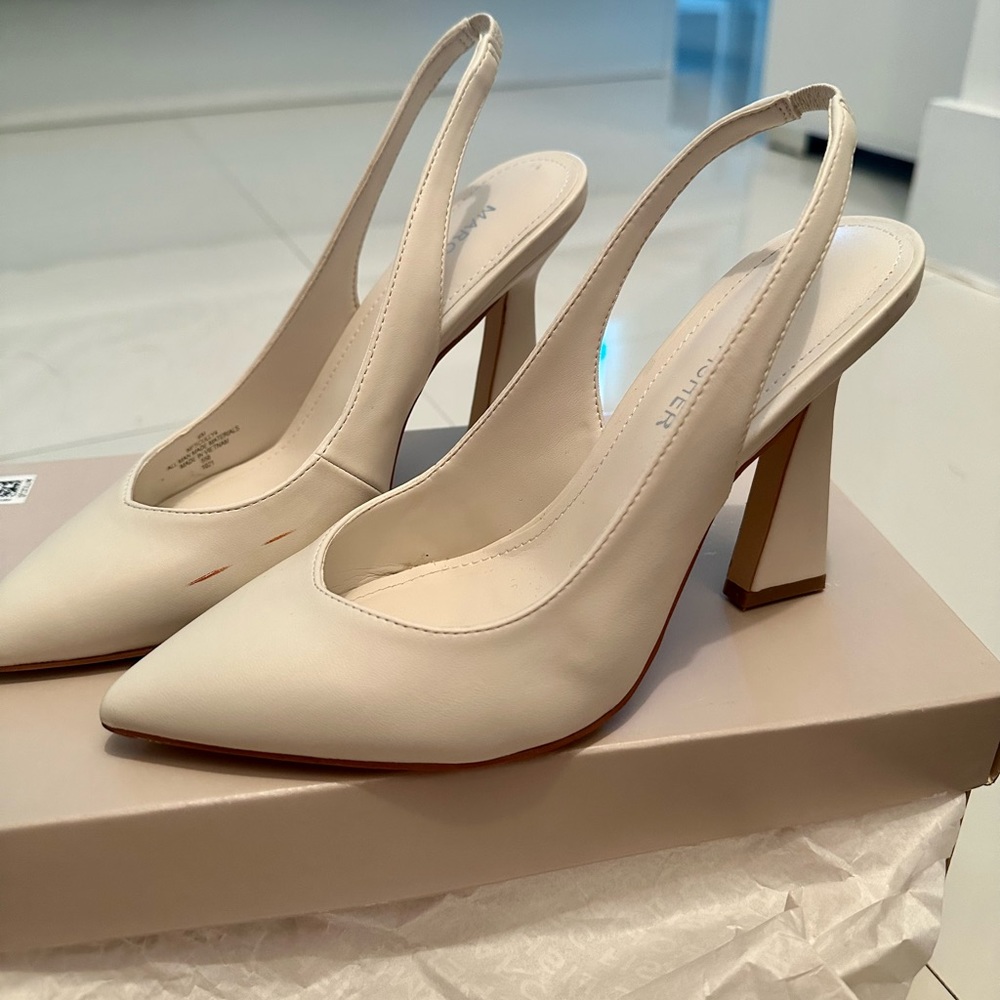 Marc Fisher white heels